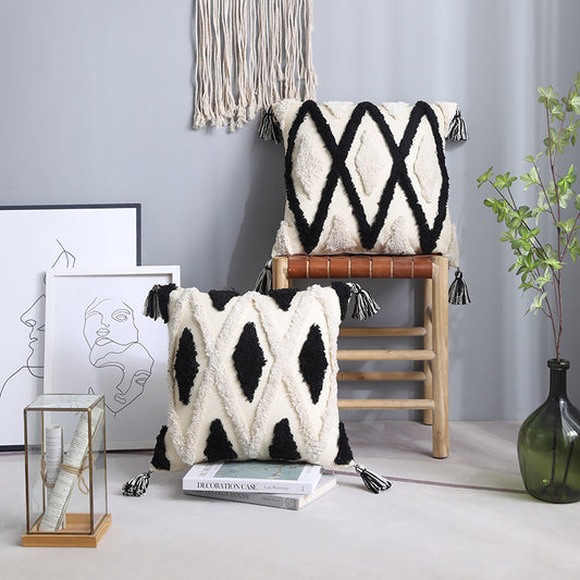 Moroccan Style Monochrome Cushion