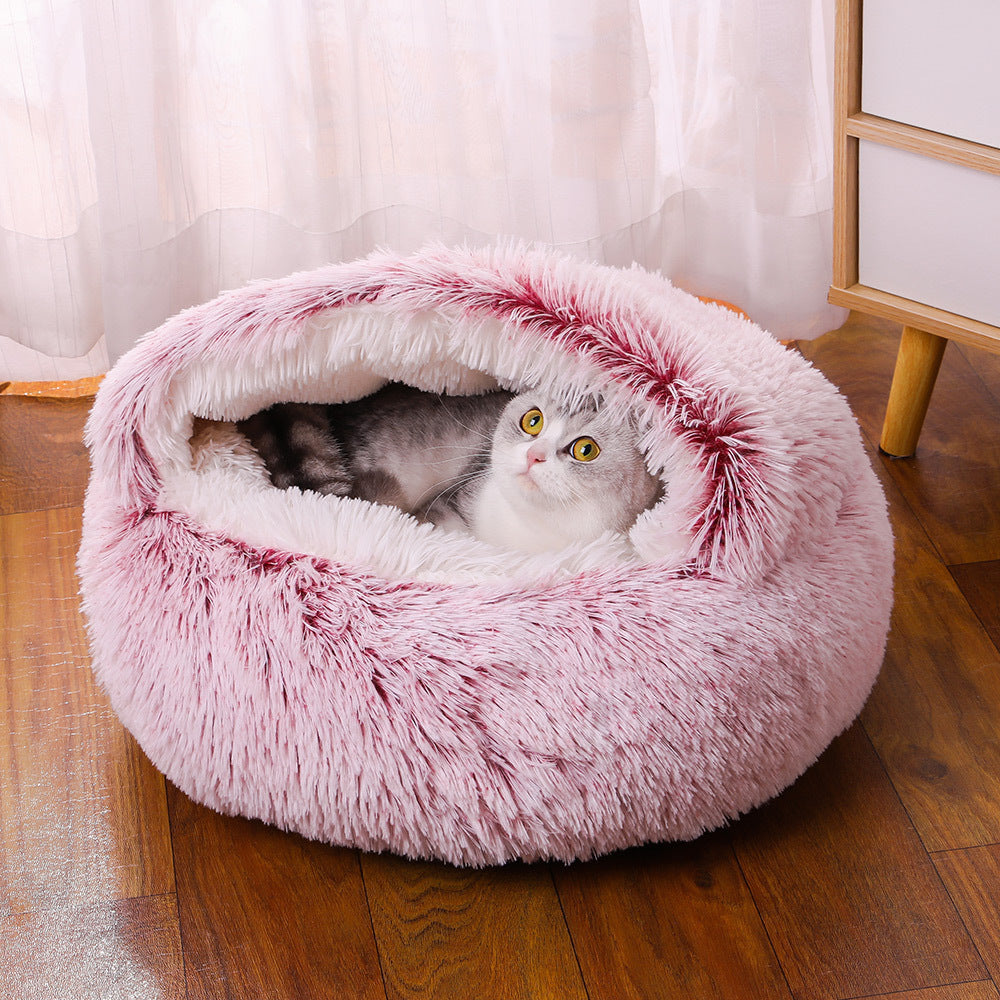 Snuggle Nest: Cozy Semi-Enclosed Pet Bed