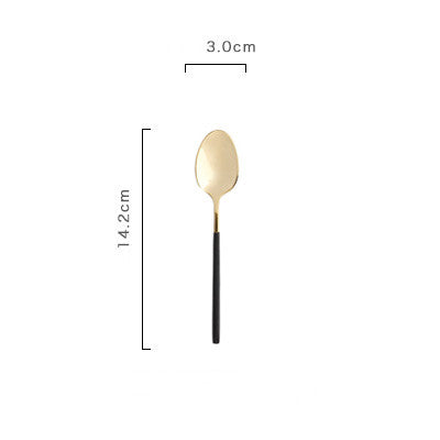 Black & Gold Stainless Stee Cutlery Set