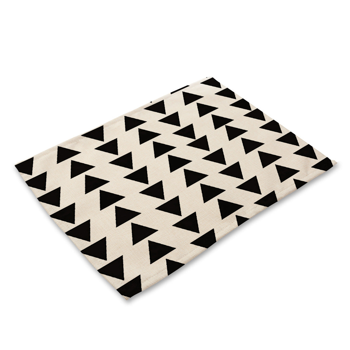Monochrome Chic: Cotton and Linen Cloth Art Western Placemat