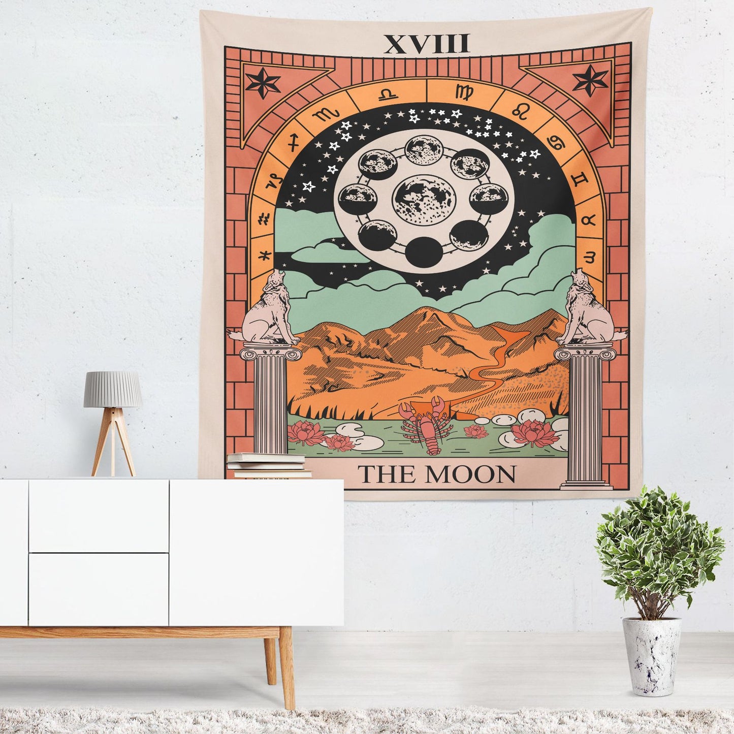 Tarot Card Themed Bedroom Wall Tapestry
