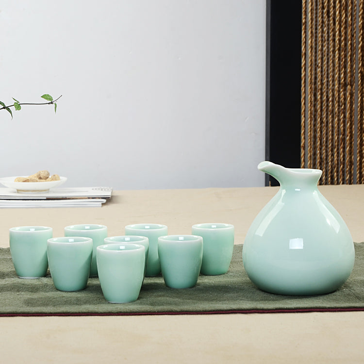 Ceramic Carafe and Glass Set: Artisan's Pour