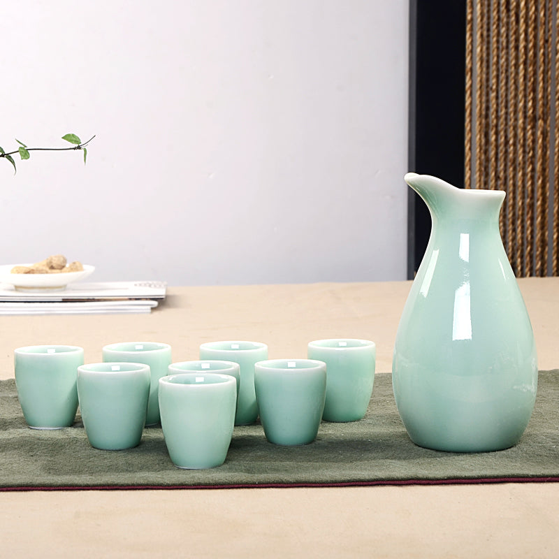 Ceramic Carafe and Glass Set: Artisan's Pour