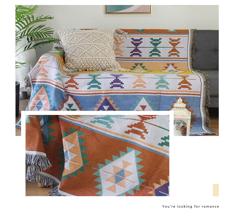 Bohemian Style Geometric Throw