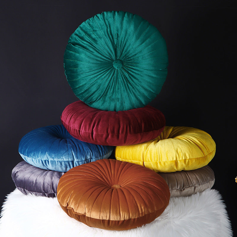 Vibrant Velvet Round Cushion