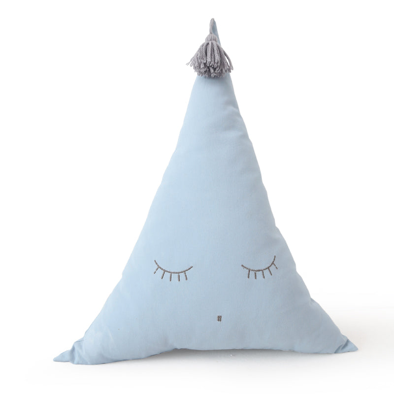 Whimsy Triangles: Cute Cartoon Triangle Shaped Pillow