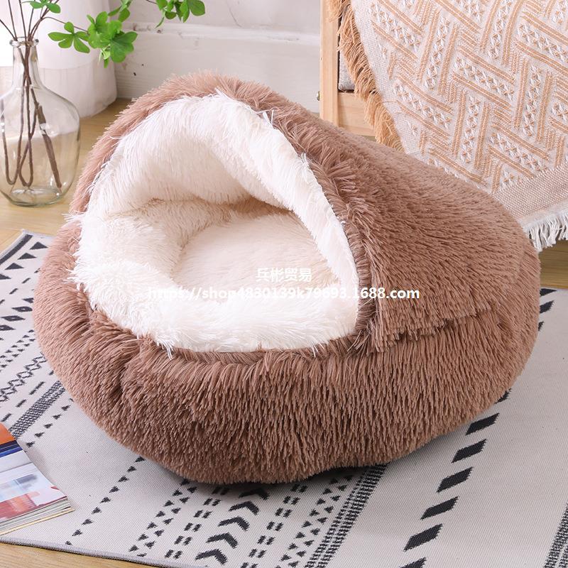 Snuggle Nest: Cozy Semi-Enclosed Pet Bed