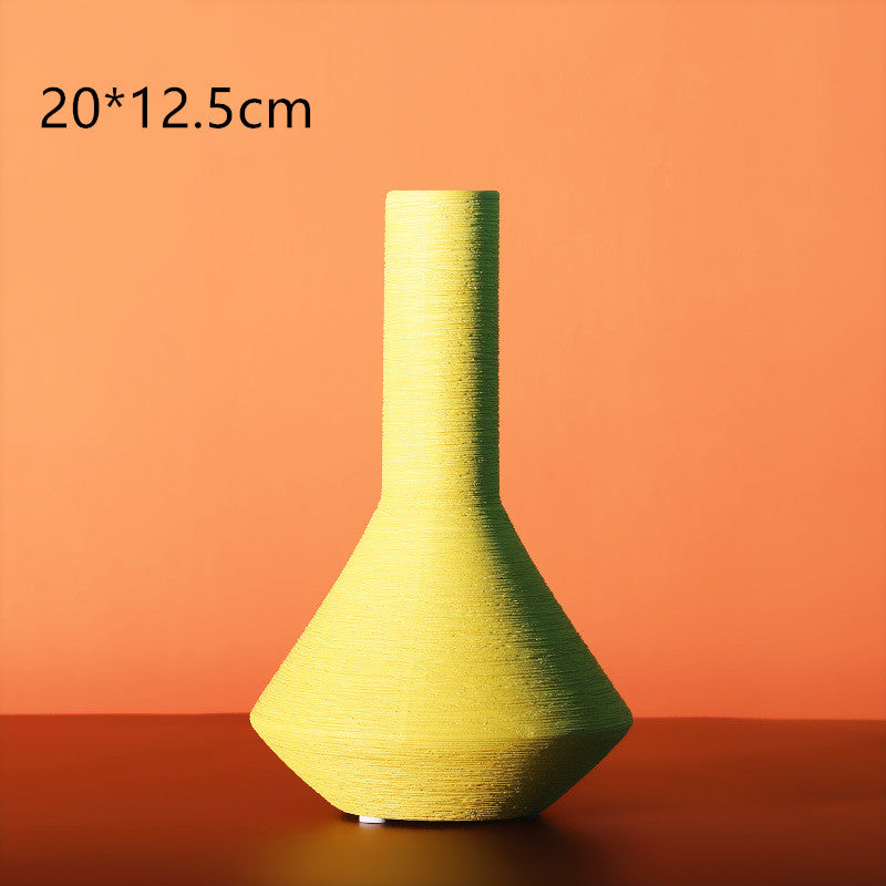 Vibrant Brushstroke Ceramic Vases