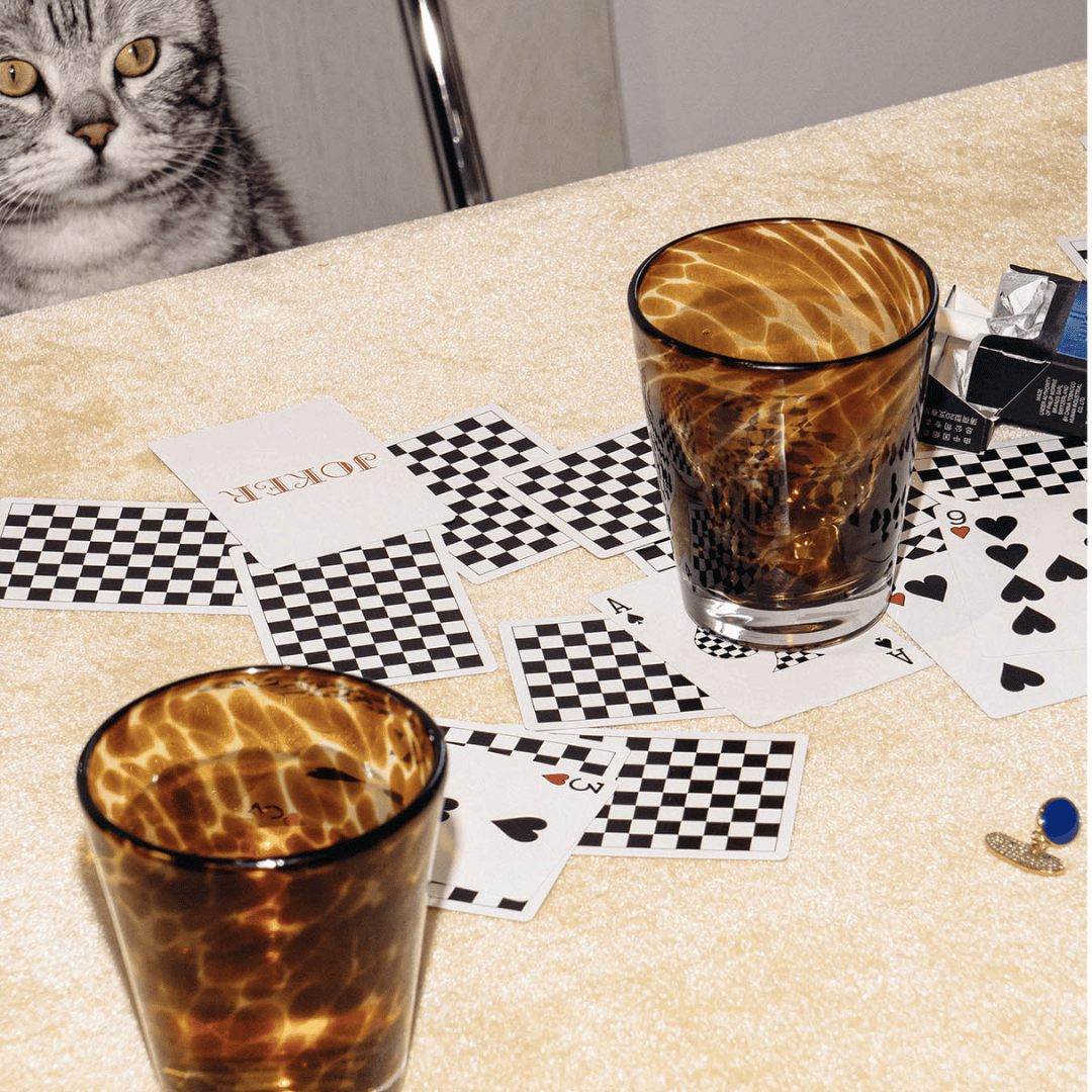 Tortoiseshell Glass Tumbler