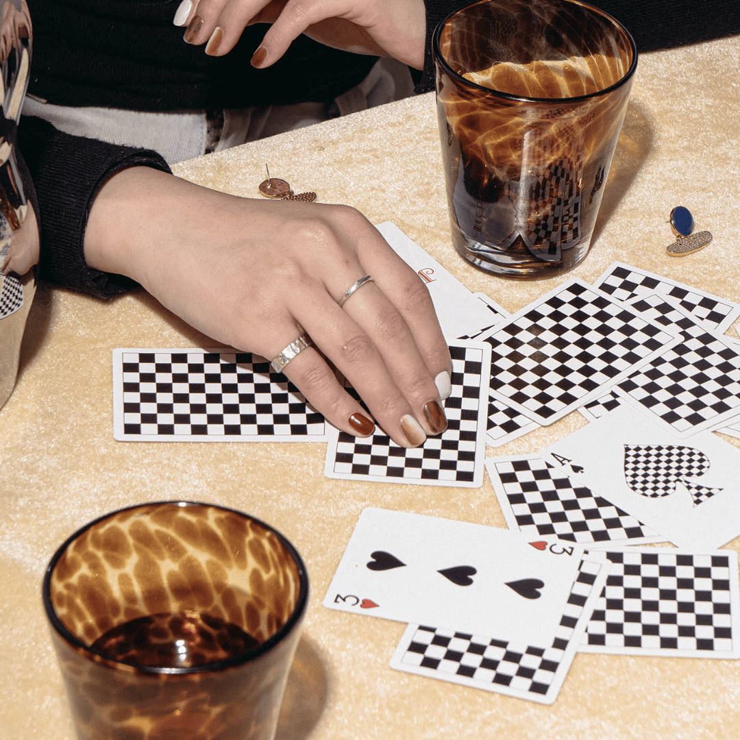 Tortoiseshell Glass Tumbler