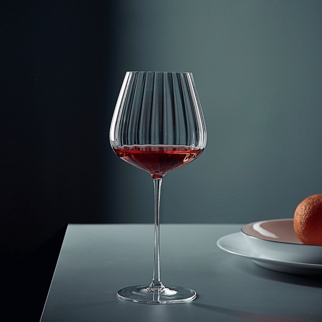 Textured Crystal Wine Glass