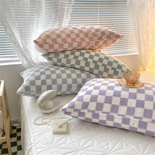 Cosy Checker Flannel Pillowcase