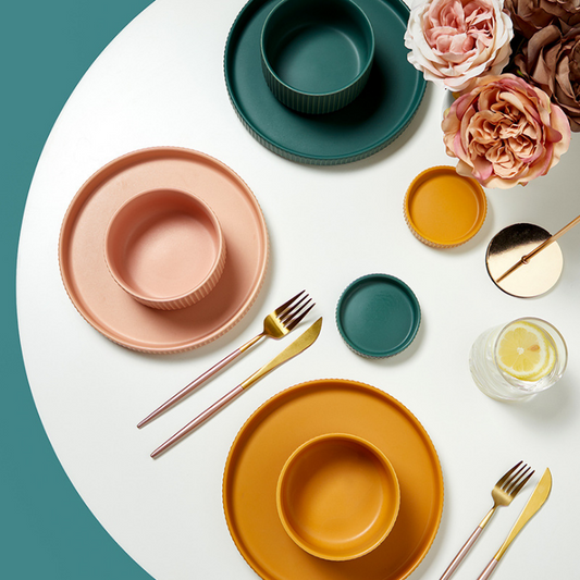 Whimsy Palette: Nordic Macaron Coloured Dinnerware