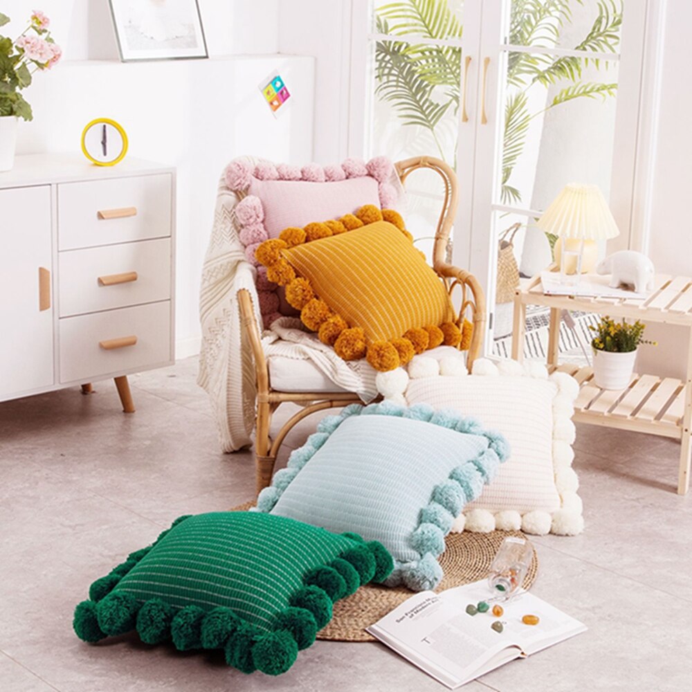 Tassel Trove Coloured Sofa Cushions