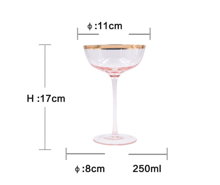Golden Aura Cocktail Glass
