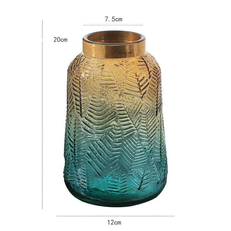 Colourful Gradient glass vase