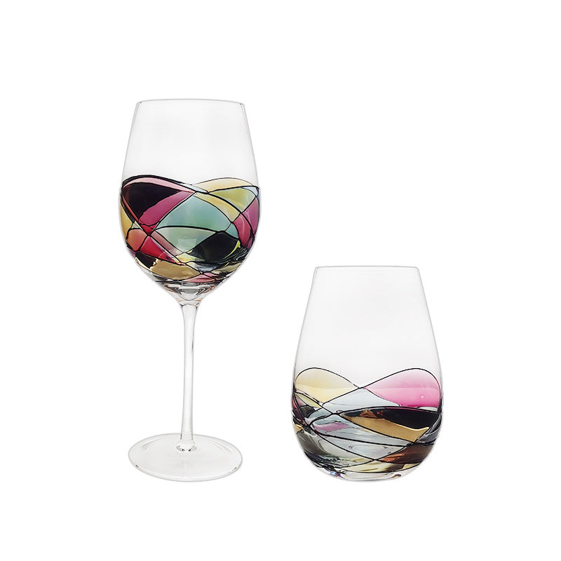 Luna Mosaic Wine Glass