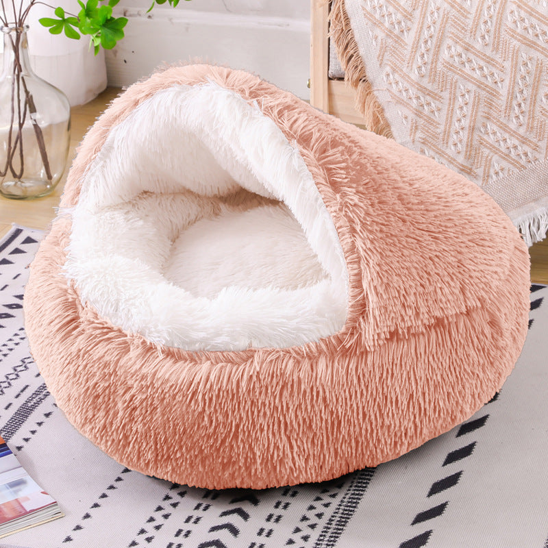 Snuggle Nest: Cozy Semi-Enclosed Pet Bed