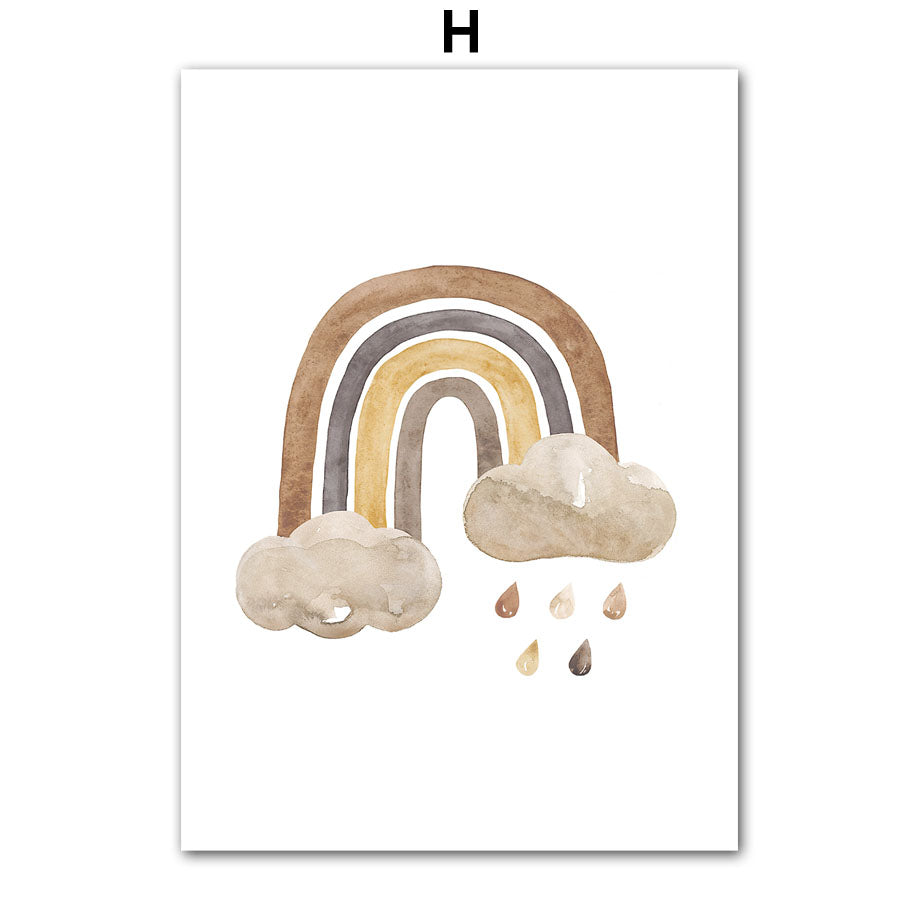 Whimsical Watercolour Animal Wall Art