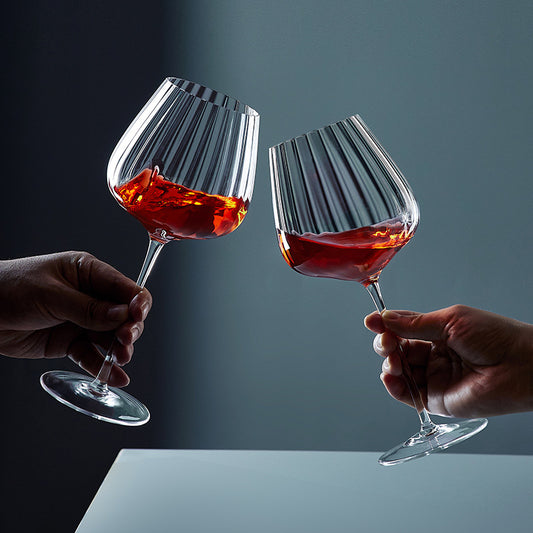 Textured Crystal Wine Glass
