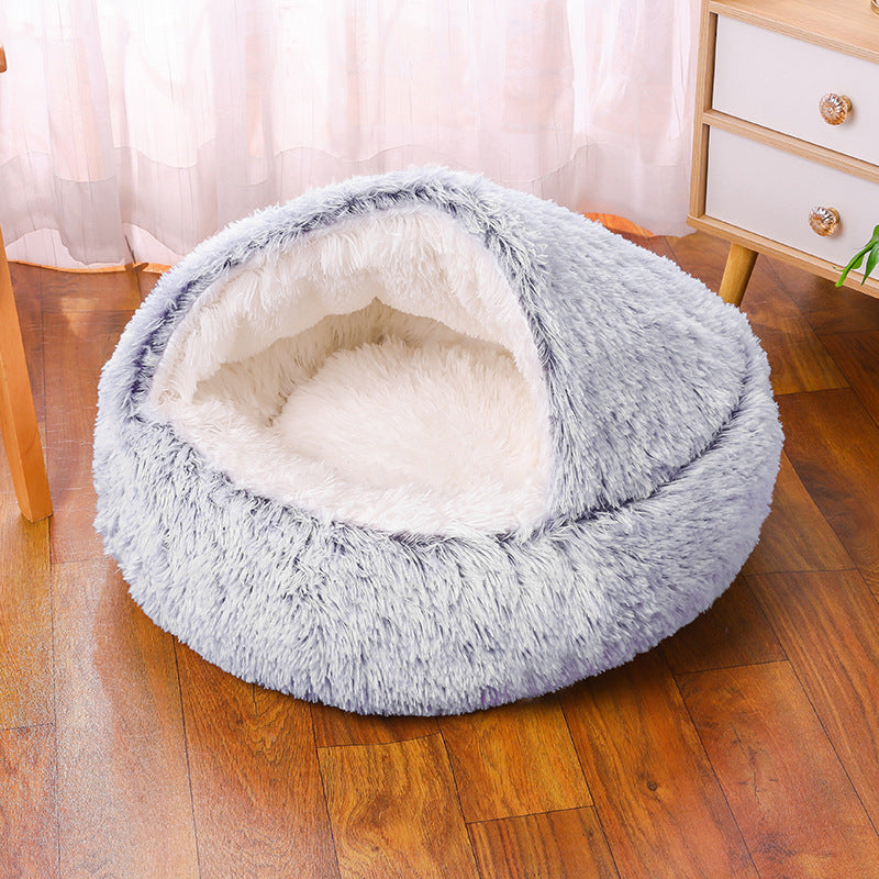 Snuggle Nest: Cosy Semi-Enclosed Pet Bed