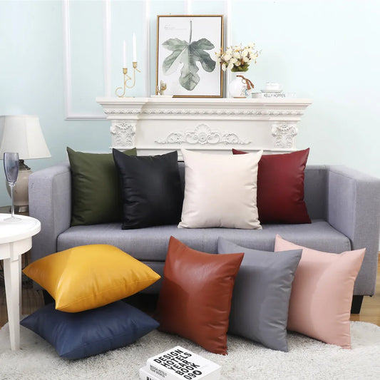 Artificial Leather Cushion Cover