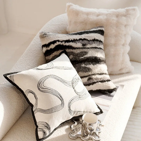 Modern Monochrome Printed Cushion Covers