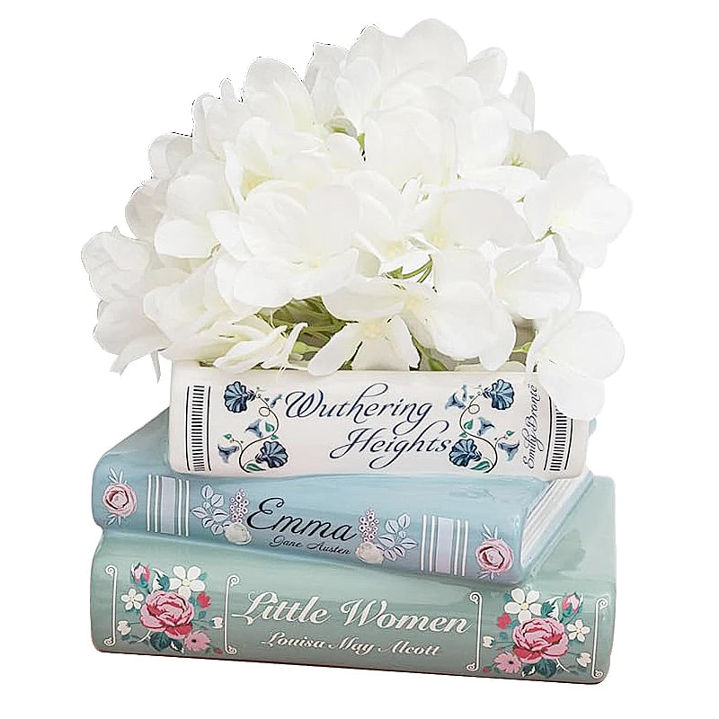 Ceramic Book Themed Vase