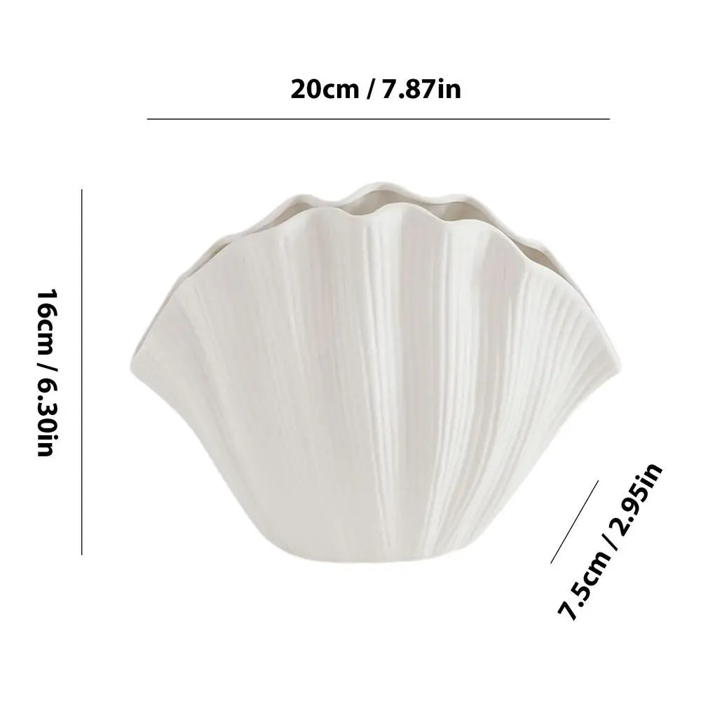 Ceramic Sea Shell Vase