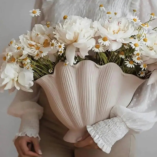 Ceramic Sea Shell Vase