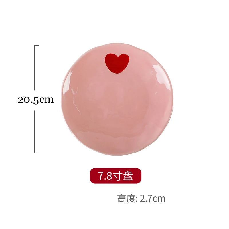 Pink Heart Children's Dinnerware