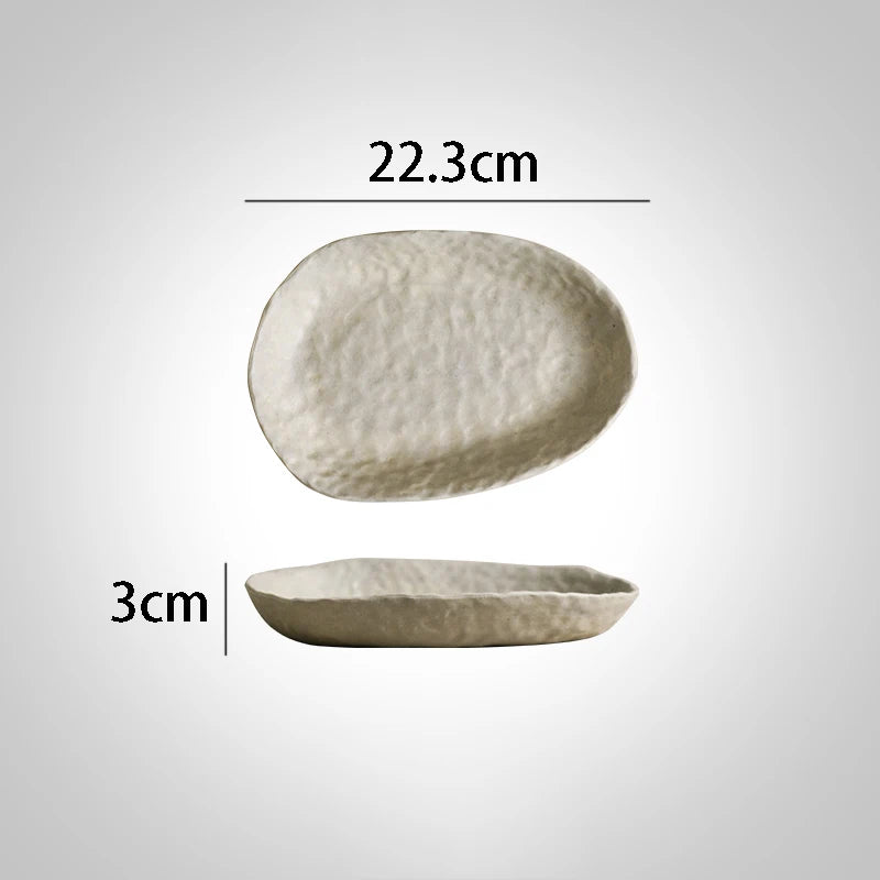 Modern White Textured Dinnerware