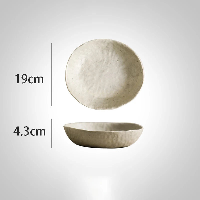 Modern White Textured Dinnerware