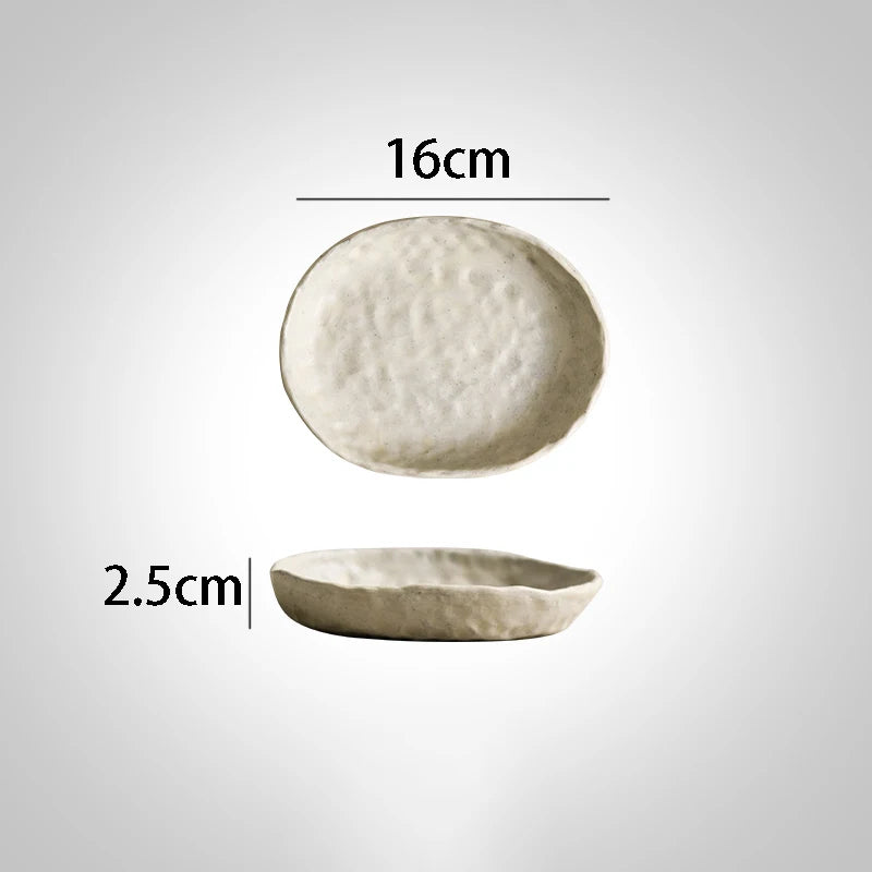Modern White Textured Dinnerware