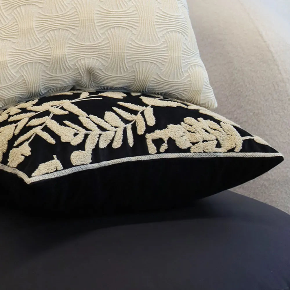 Embroidered Floral Cushion Covers