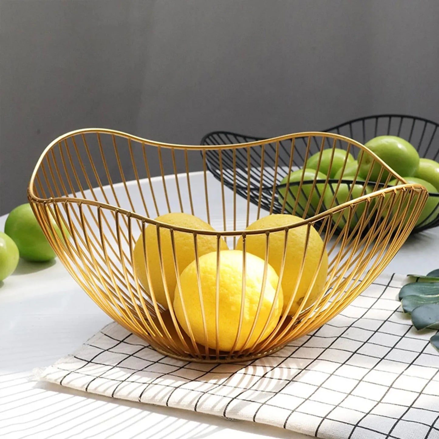 Metal Wire Fruit Bowl