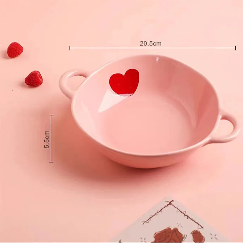 Pink Heart Children's Dinnerware
