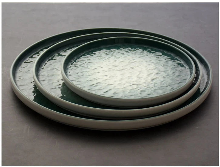 Gradient Emerald Textured Plates