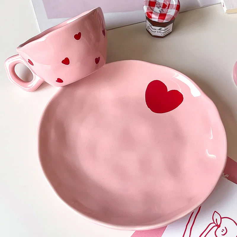 Pink Heart Children's Dinnerware