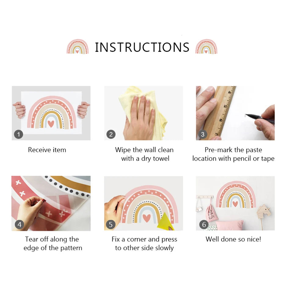 Boho Rocking Horse Wall Stickers