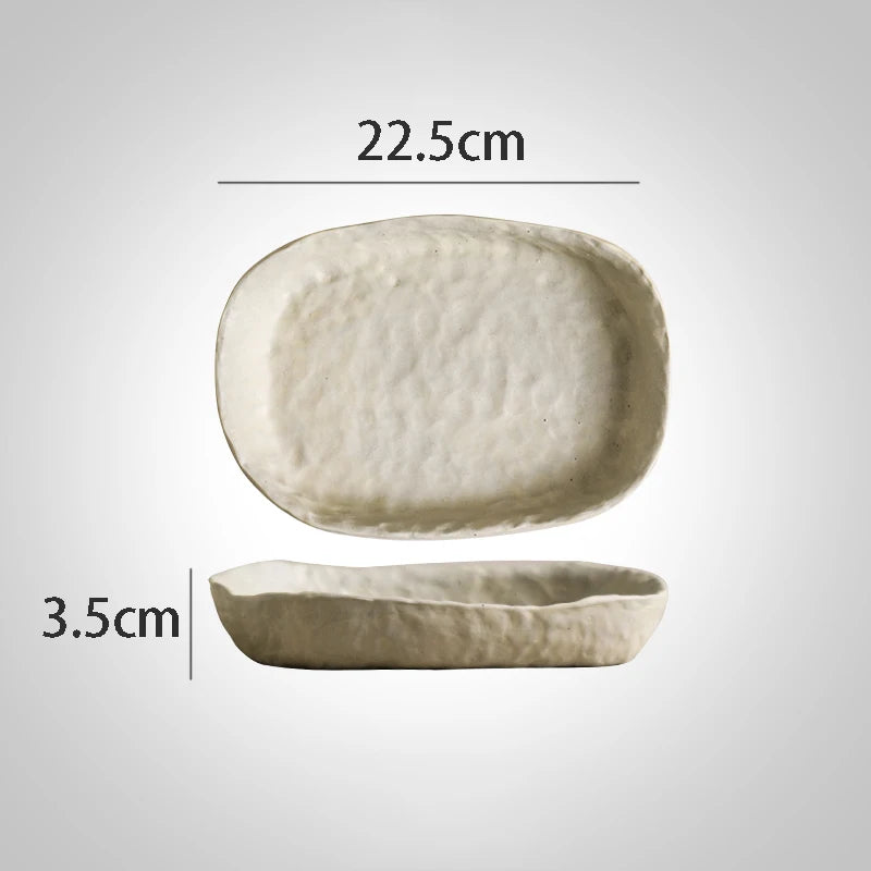 Modern White Textured Dinnerware