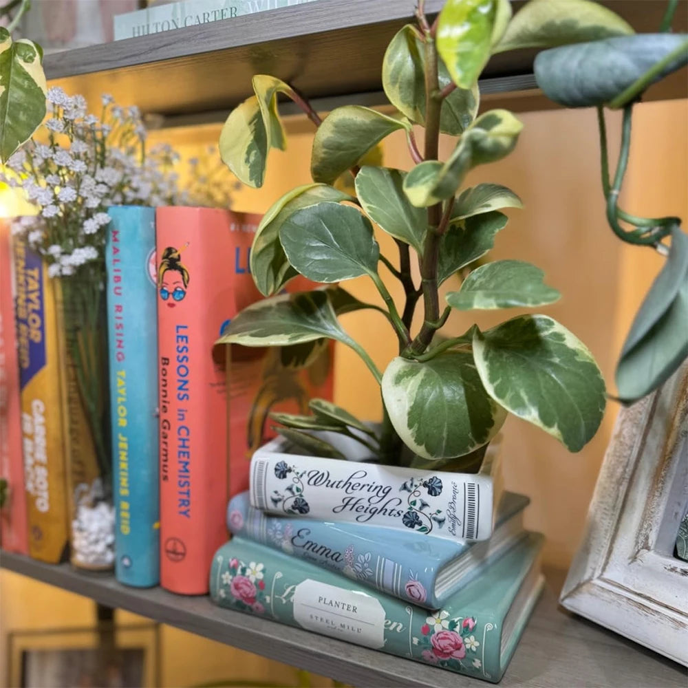 Ceramic Book Themed Vase