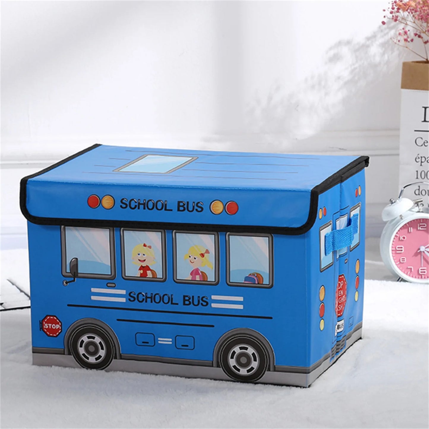 Vibrant Car-Themed Kids Storage Box