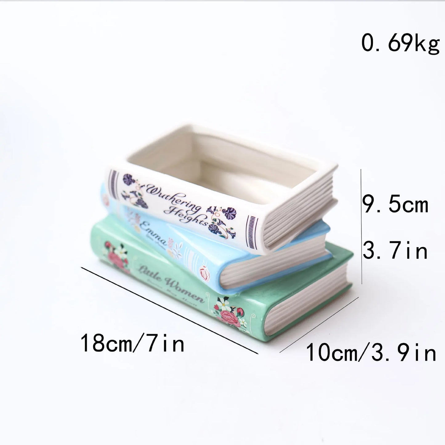 Ceramic Book Themed Vase