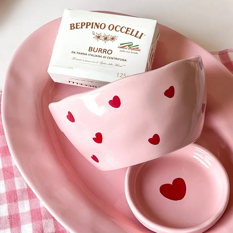 Pink Heart Children's Dinnerware