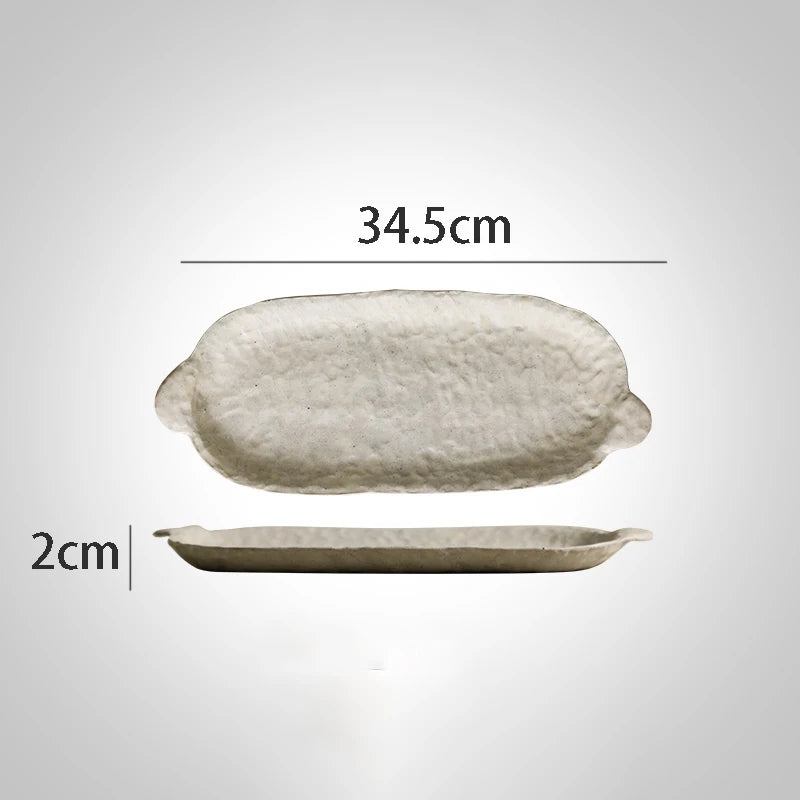Modern White Textured Dinnerware