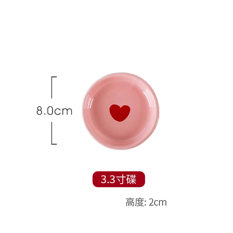 Pink Heart Children's Dinnerware