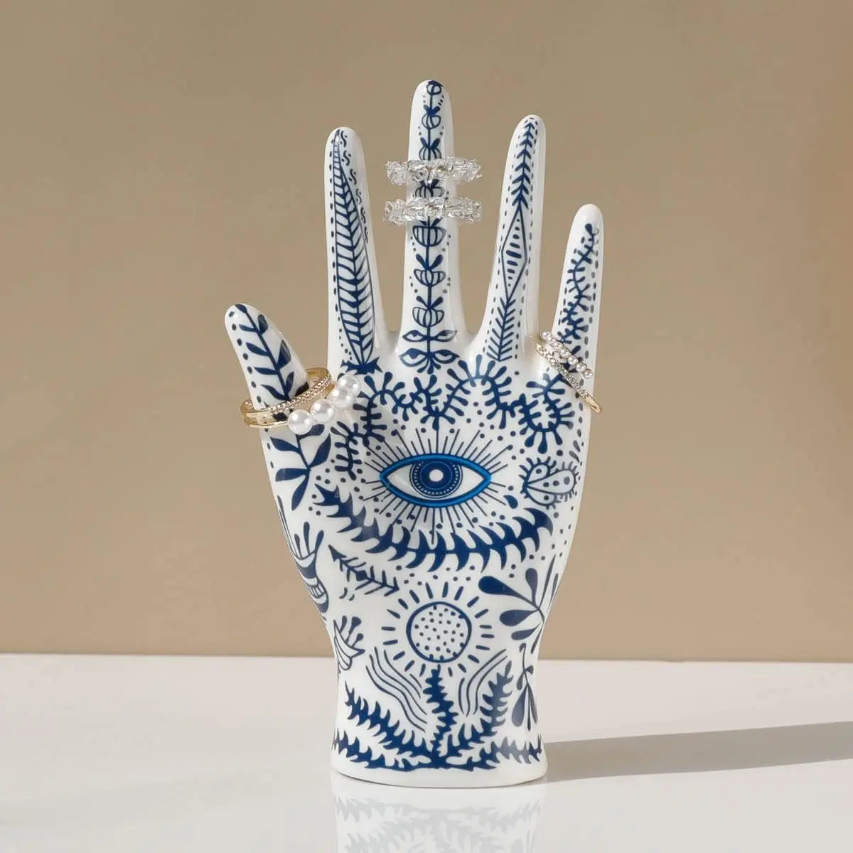 Eye of Fatima Ceramic Jewellery Holder