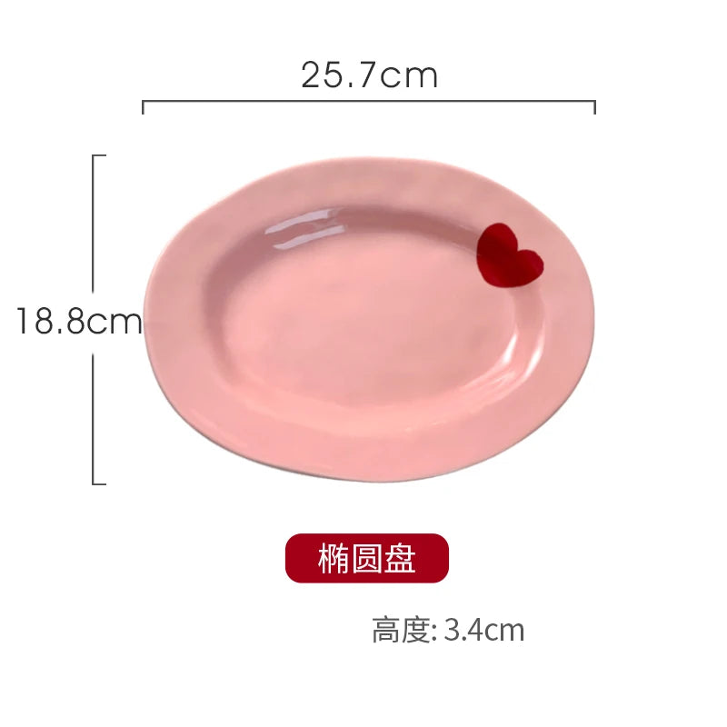 Pink Heart Children's Dinnerware
