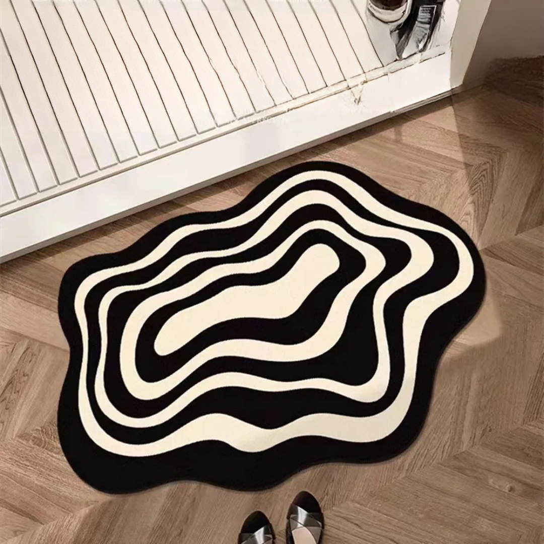 Chic Monochrome Absorbent Bath Mat